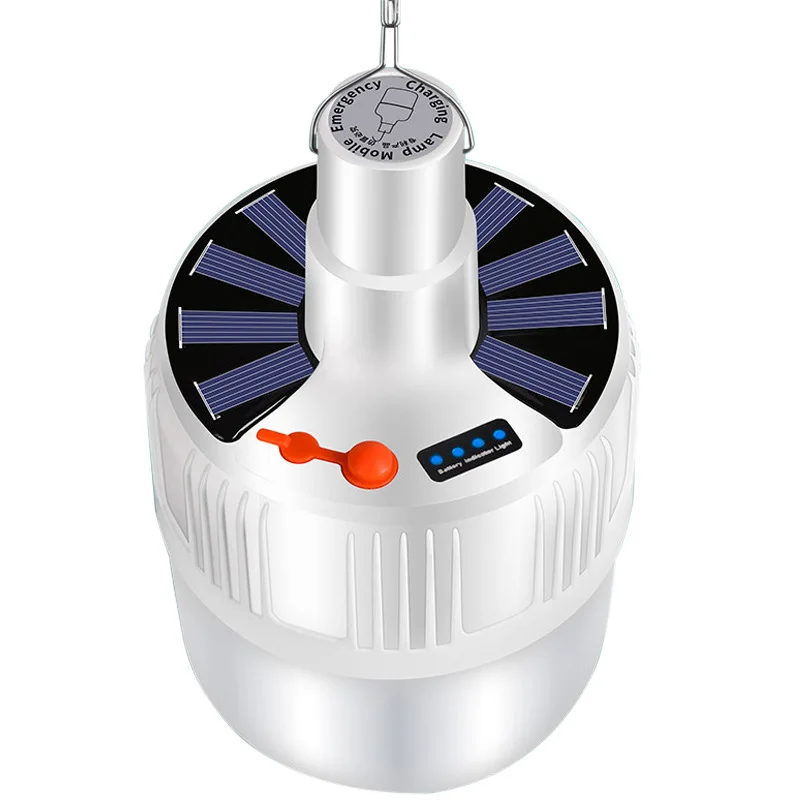 Solar rechargeable bulb energy-saving bulb light stand light household power outage emergency light