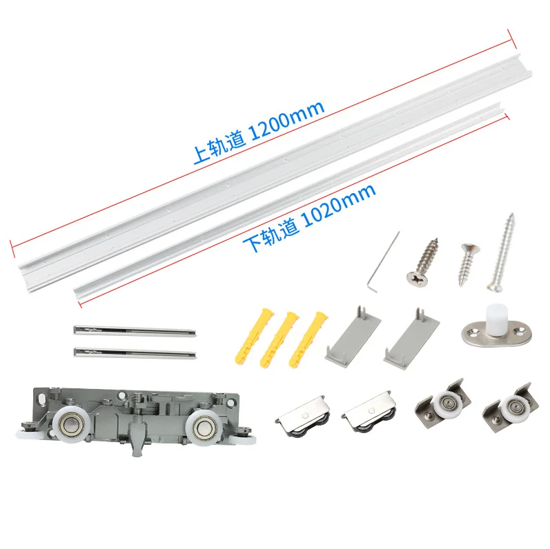 Ghost Door Soft Closing Sliding Door Hardware Roller Pull Slide Pocket Door Mechanism Accessories Invisible Sliding System
