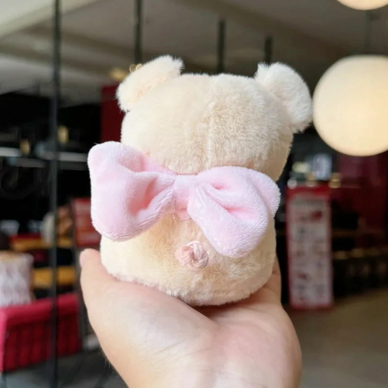 Cute Cartoon Bread Stereo Panda Car Keychain Custom Cotton Schoolbag Pendant with Logo Small Gift Accessory