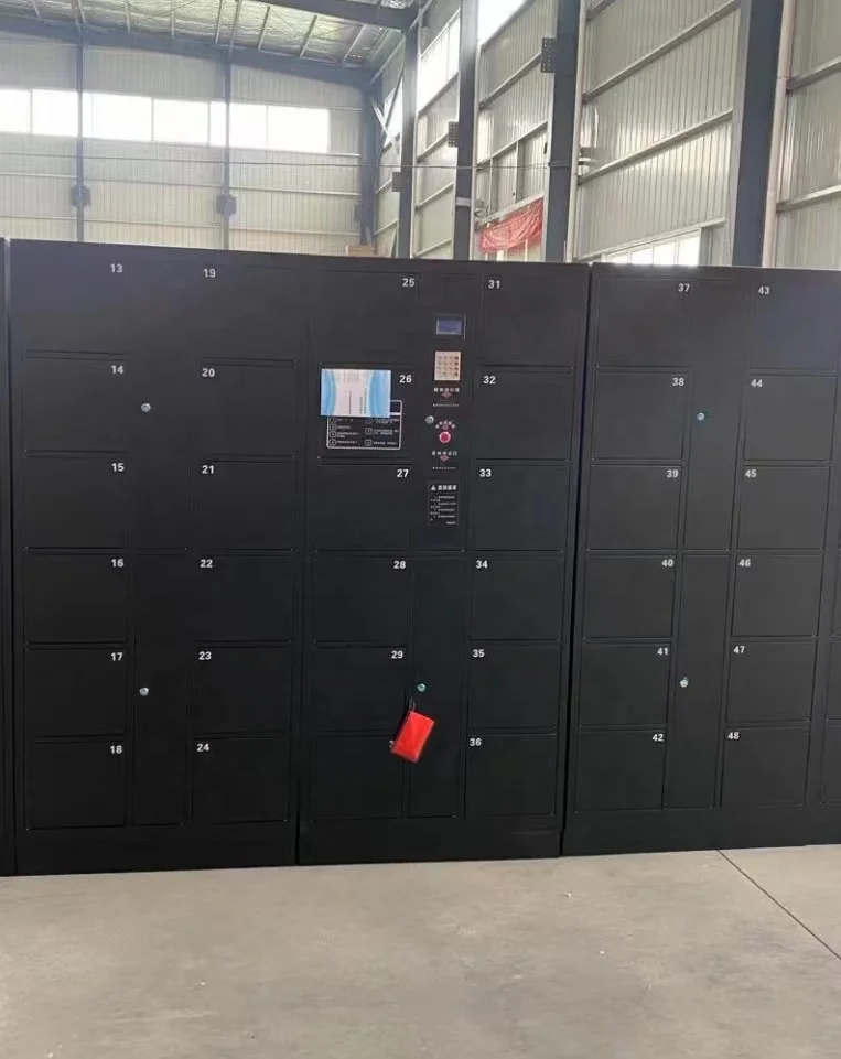 Luoyang smart locker 12 18 24 36 door steel locker colourful locker metal cupboard with electrical screen
