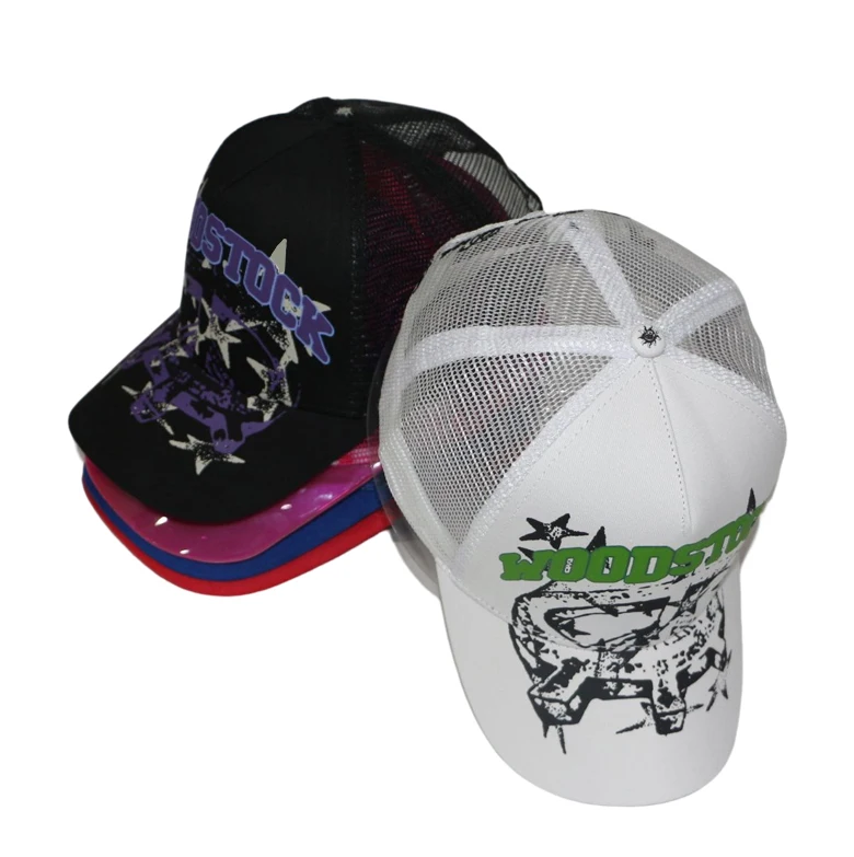 Personalized Sports 5 Panels Print Logo Custom Soft Trucker Hats Running Hiking Plain Outdoor Protect Mesh Breathable Cap