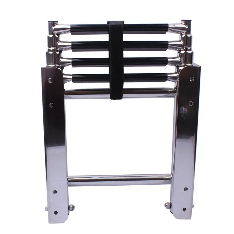 Морское оборудование, 316 лестница из нержавеющей стали с двумя трубчатыми ступенями, 4 ступеньки, лестницы для лодки-понтона