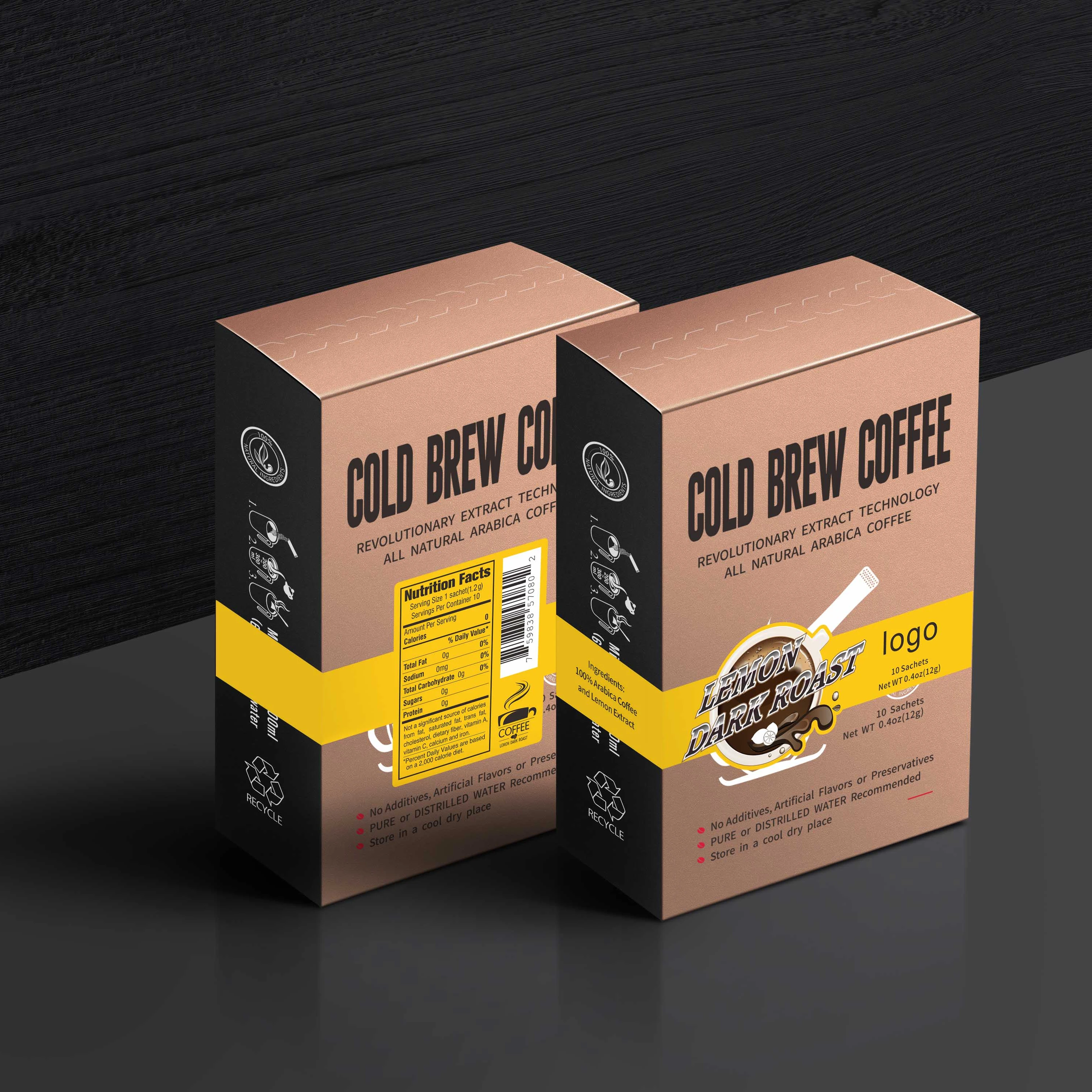 Свежий лимонный фруктовый аромат, мгновенный порошок, лимонный Темный обжаренный кофе