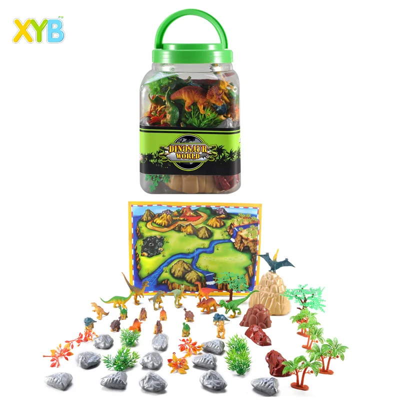 
Wholesale dinosaur toys set simulation dinosaur toy with Pack Soft Plastic pot Decoration Kids 62115/HR4040/7P/PAHS 
