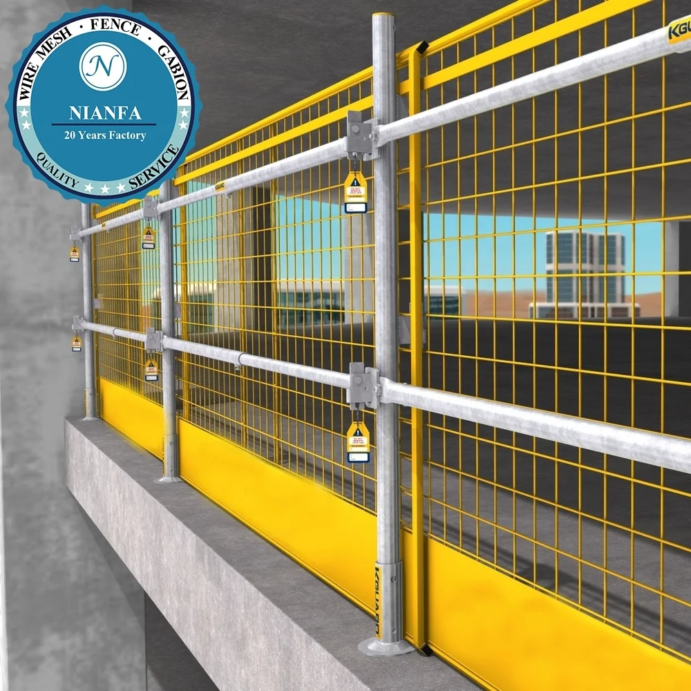 new style customized construction site protection system tubular guardrail edge anti fall steel safety barrier fence