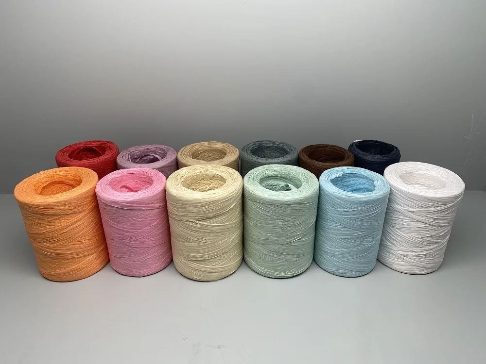 Paper Raffia Yarn Paper String Twisted Craft Cord Rope In Brown White Black String Paper In Bundle Cheap Price