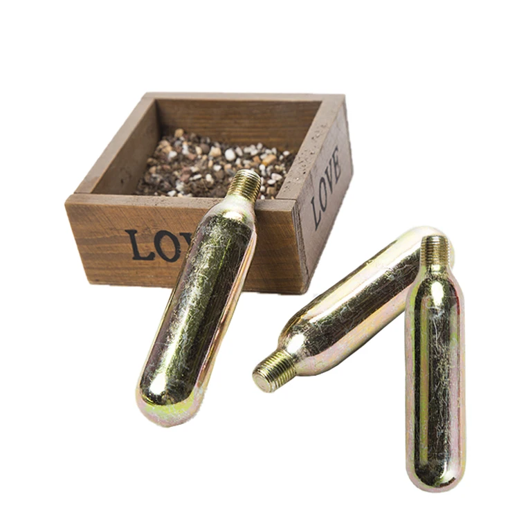Factory direct sales high quality Custom packaging and logo 24g thread co2 cartridges co2 gas cylinder for sale