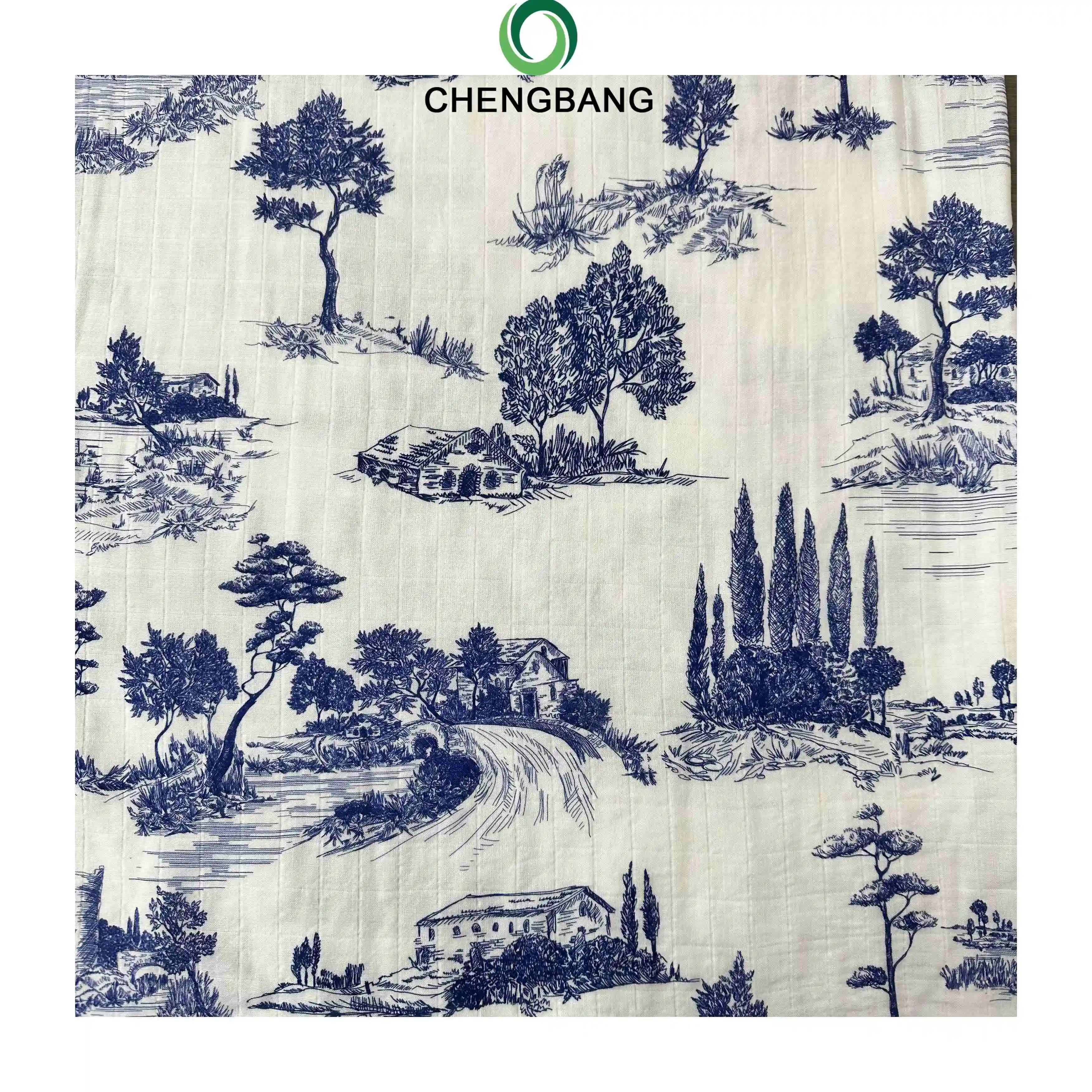 Digital Print Your Design 100% Bamboo Fiber Soft and Breathable Mulsin Fabric for Baby Swaddle