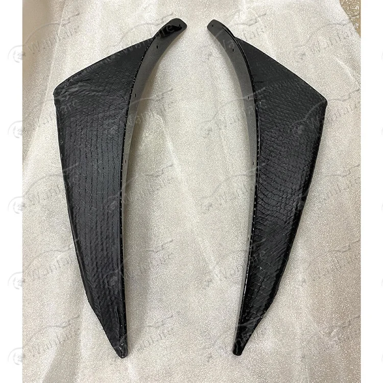 REAL CARBON FIBER FRONT BUMPER CANARDS FOR 2003-2005 MITSUBISHI LANCER EVOLUTION EVO 8