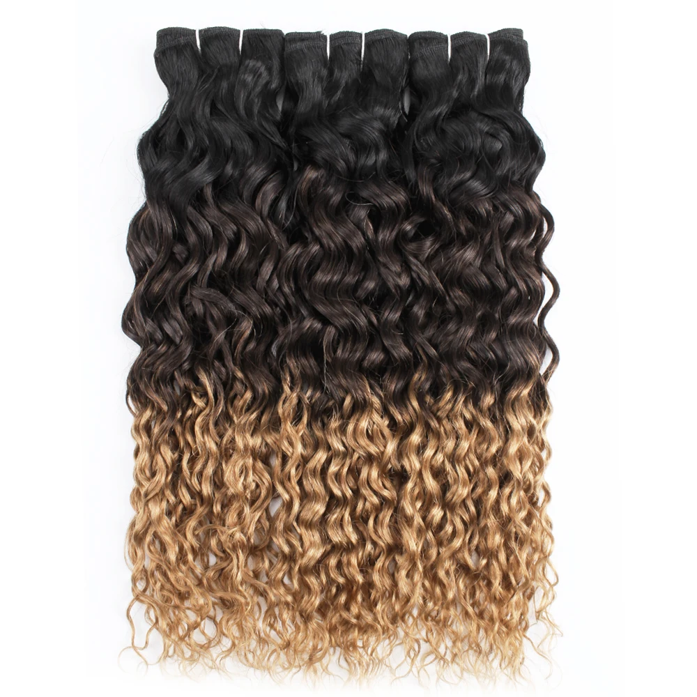 10A Raw Brazilian Indian Remy Human Weave Full Bundle Vendors Water Wave Curly Wholesale Virgin Cuticle Aligned Hair
