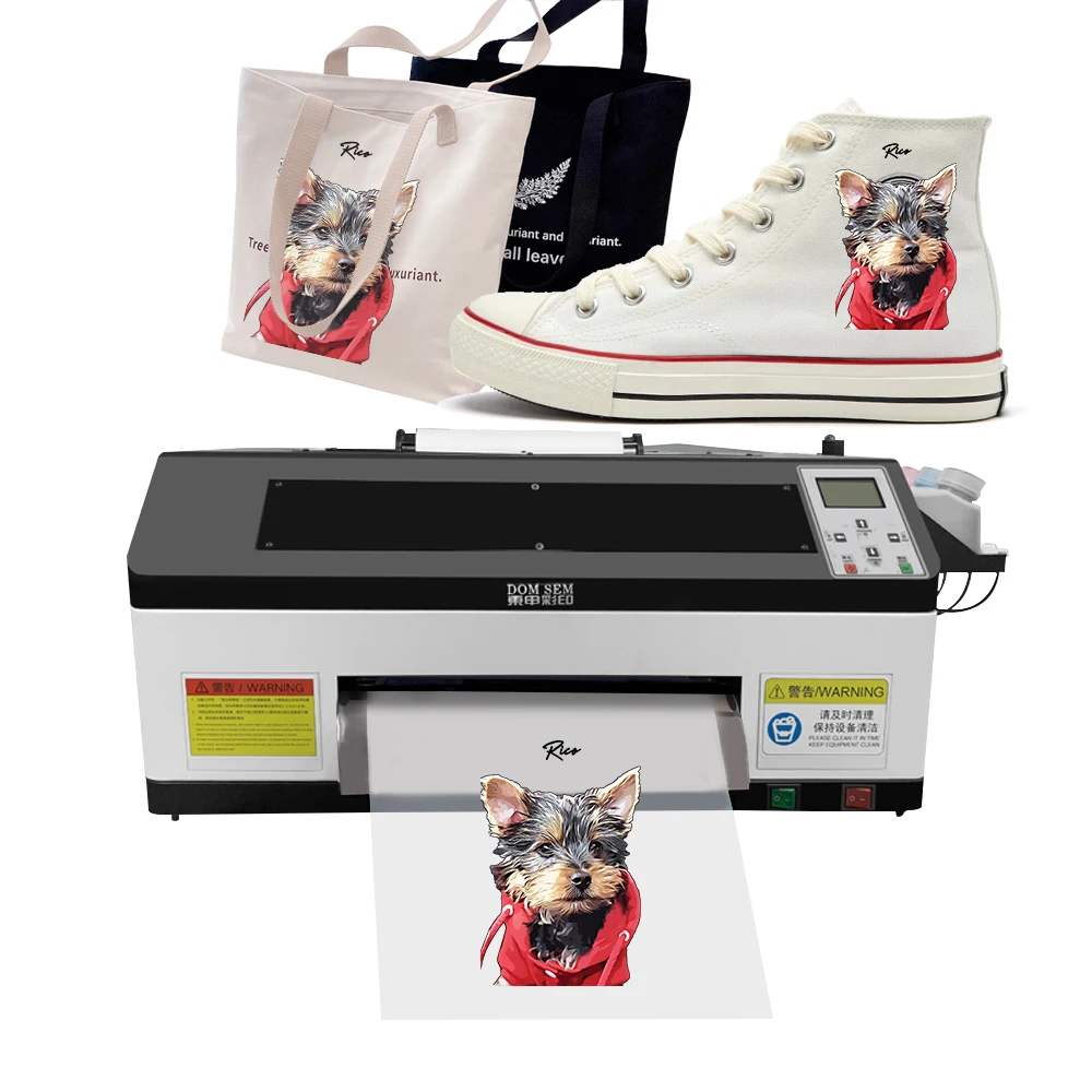 DOMSEM Industrial Inkjet Printer A3+ Dtf Printer 30cm Printing Machine With Xp600 Head Dtf A3+ Printer For T Shirt Printing