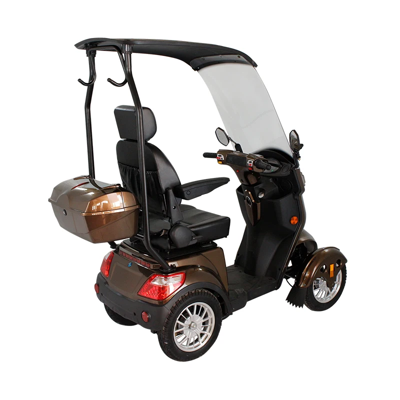 UJOIN Outdoor 4 wheels power electric mobility handicapped scooter with roof