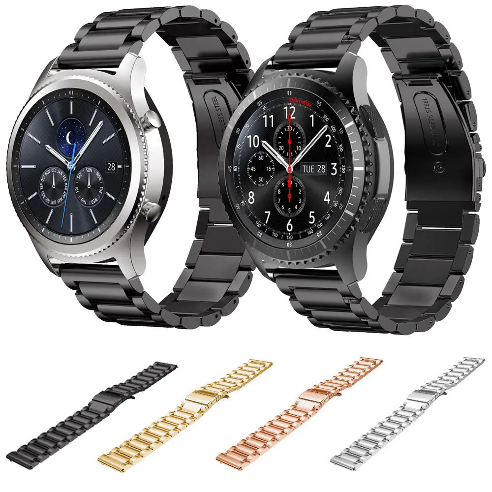 20 22mm Full Stainless Steel Watchband For SAMSUNG GEAR S3 S2 Classic Straps Galaxy watch 42 46mm Huawei Watch 2 Pro/ GT