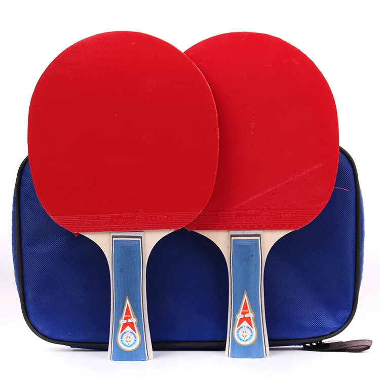 
Cheap OEM Custom Printing With Logo 5 Layer Pure Wood Paddle Ping Robot Set Bats Table Tennis Racket 