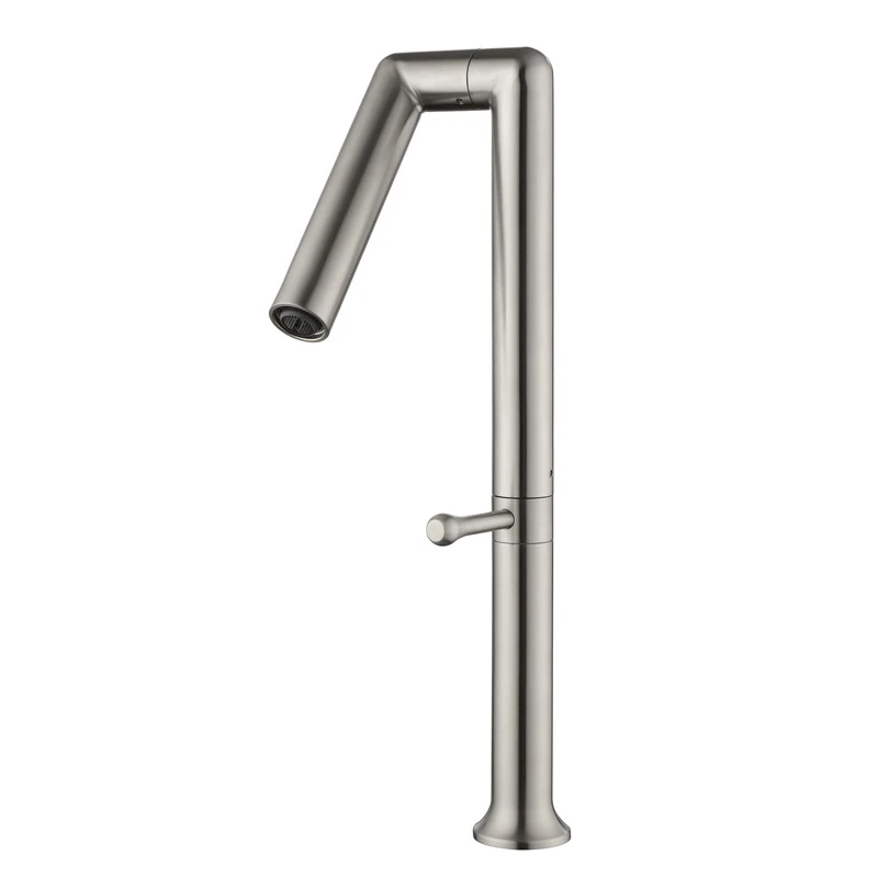Kitchen Accessories Stainless Steel Push Handle Hot Cold Mixer Kitchen Tap Stainless Steel Swivel Kitchen Faucet