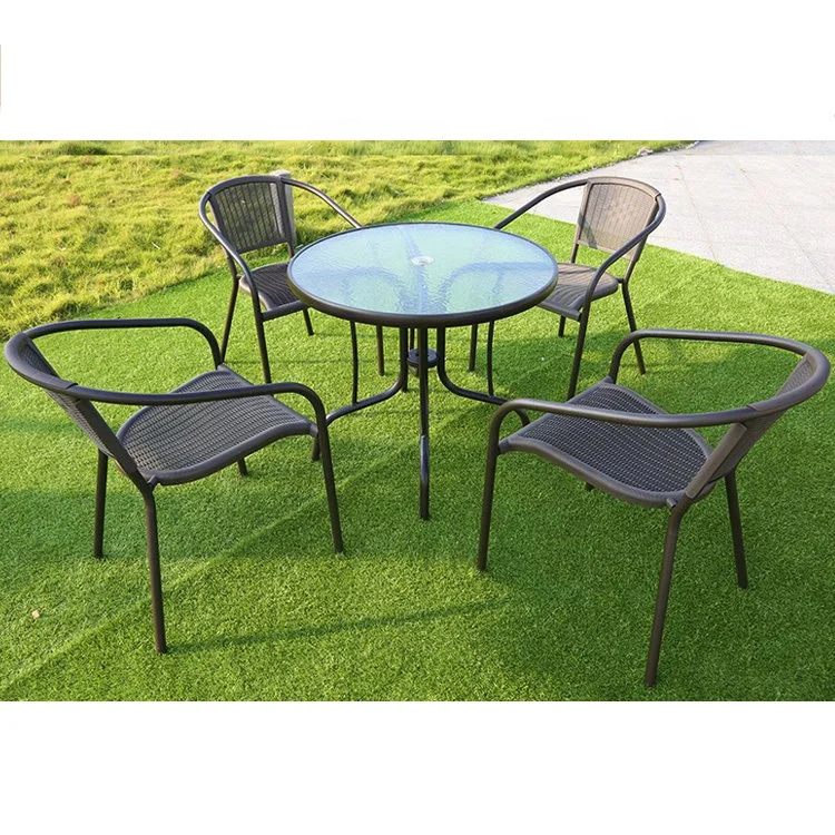Factory living room chairs outdoor rattan cafe chair wicker patio garden furniture rattan modern dining chairs