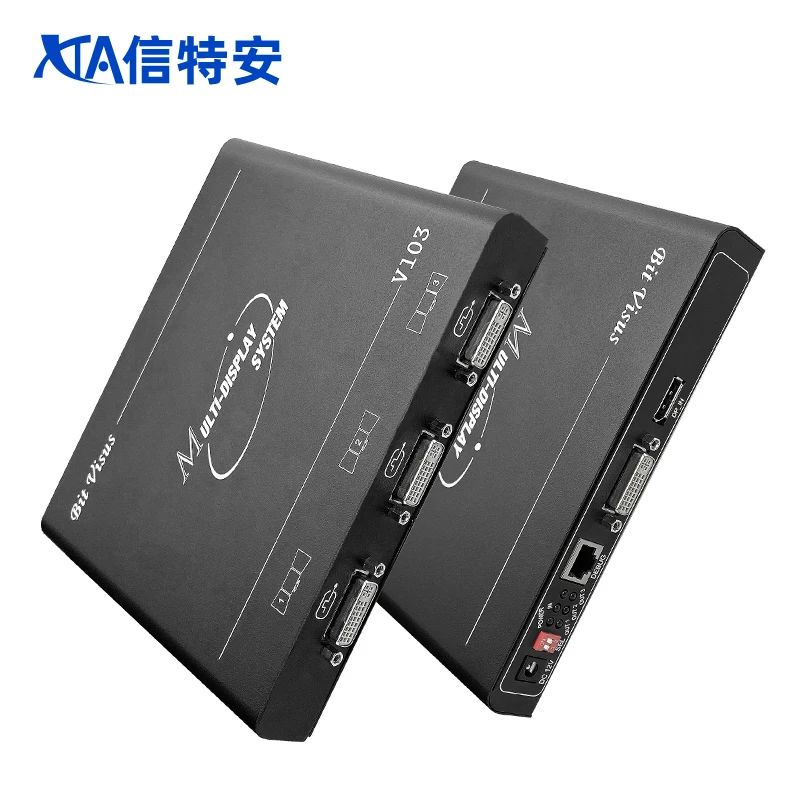 
1x3 splicing TV Wall video wall processor 3 DVI output splitter DVI wall processor Horizon Extender point to point 