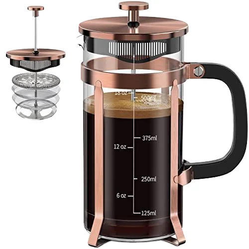 borosilicate glass clean goffee pot with handle and filter customized french press moka pot coffee maker espresso pot coffee