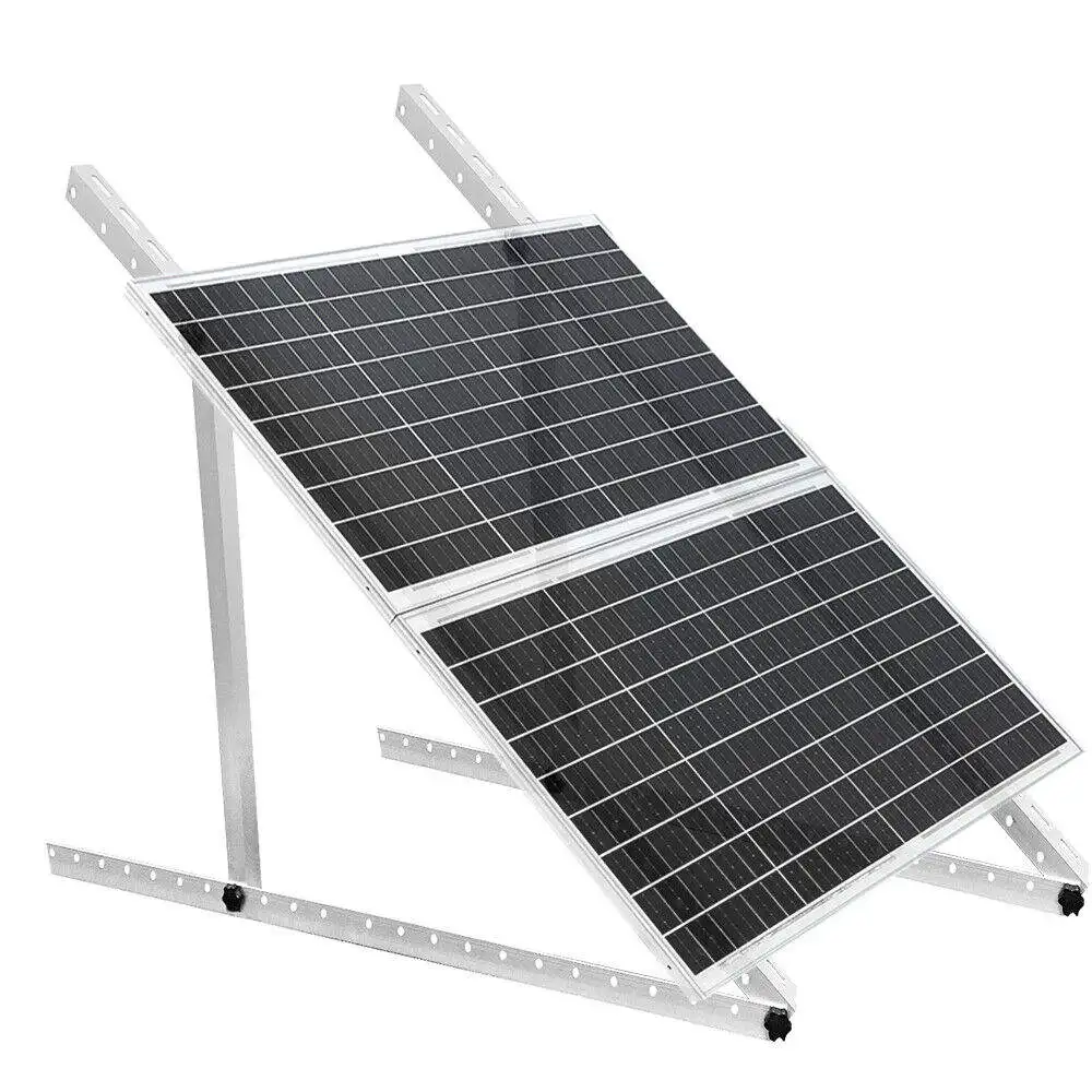 Corigy 4pcs Solar panel photovoltaic bracket 114cm photovoltaic solar module 0-90 degree upright for 200W 500w Solar panels