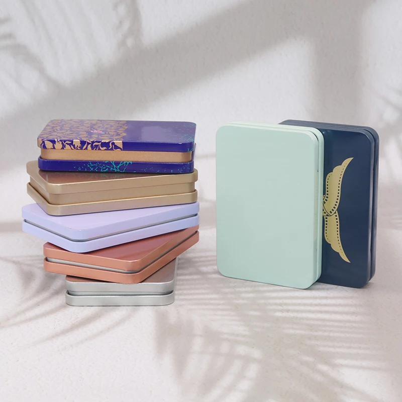 Manufacturers custom Reusable small metal hinge packaging tin box