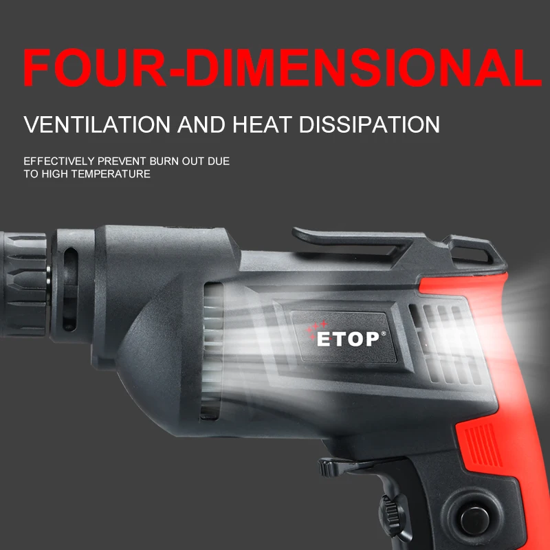 ETOP Direct Sales 600W Corded Electric Drill Machine, 3300RPM, with copper winding