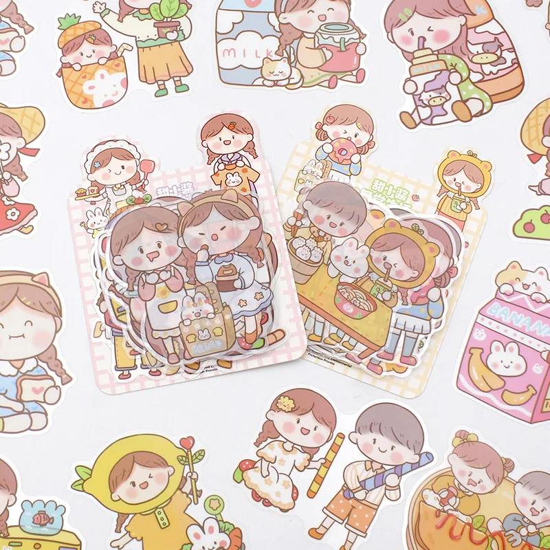 Custom Printed Waterproof Decorative Stickers Irregular Die Cut Cute Cartoon Sticker Pack