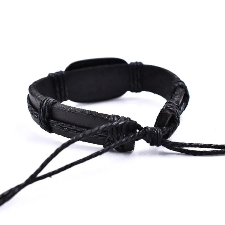 Wholesale Religious Holy Mother Maria Love Jesus Christ Cross Charm Christian Gift Jesus Bang Leather Bracelet