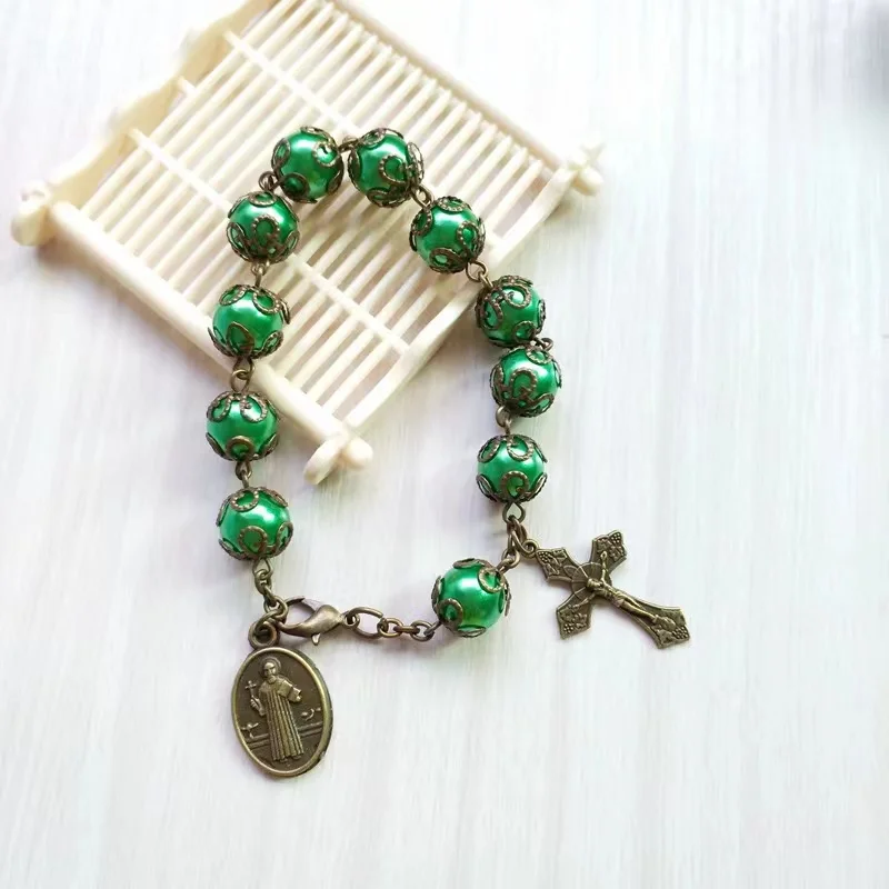 catholic jewelry cross rosary bracelet gift rosary bracelet