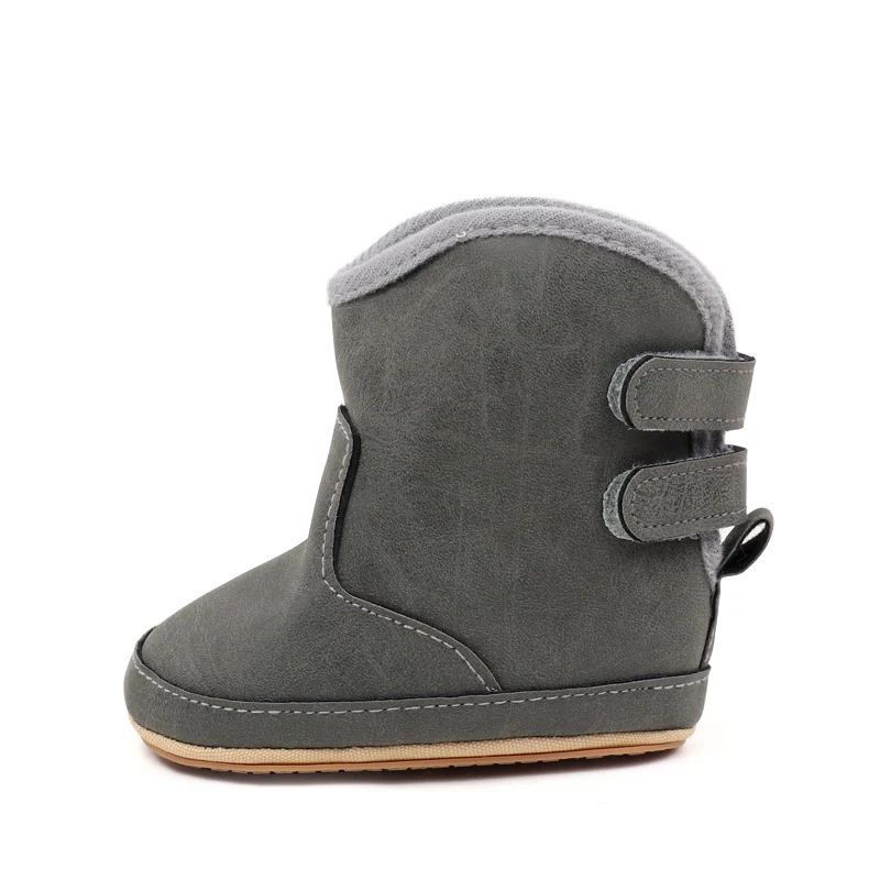 2024 hot selling classical cowboy style cute little boots high quality soft pu anti-slip sole for 1-2 years baby prewalk