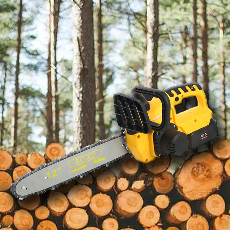 Easy To Operate 3800R/MIN 12inch Mini Electric Chainsaw 4-stroke Industrial Battery Chainsaw