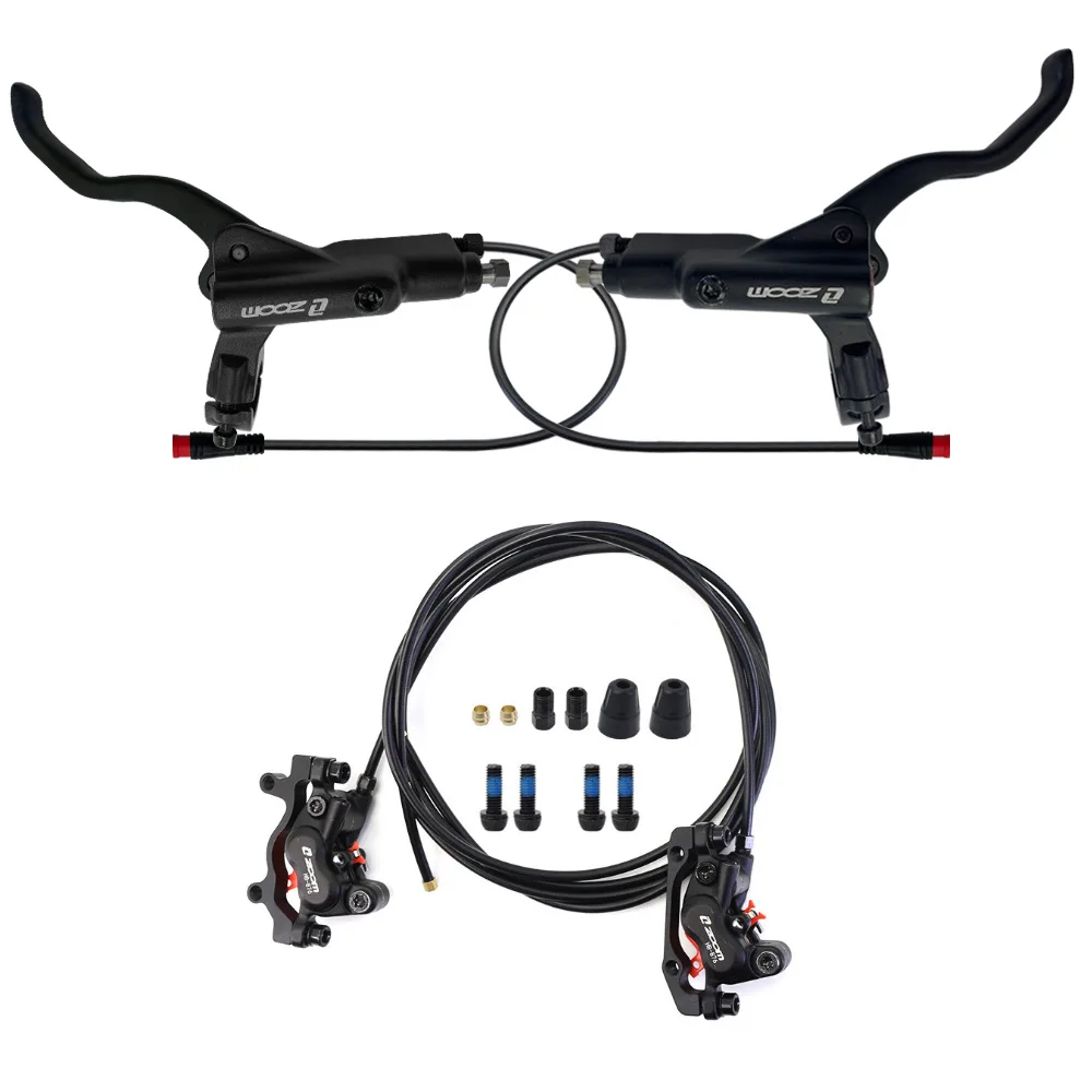 ZOOM HB-876E Power-off Hydraulic Brakes Set 4 Pistons Electric Bike E Scooter Hydraulic Brake Set