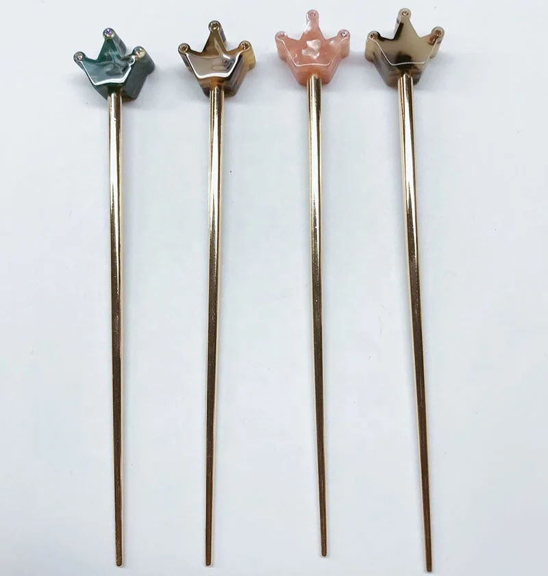 
plastic hair stick with cellulose acetate fashion hair stick 