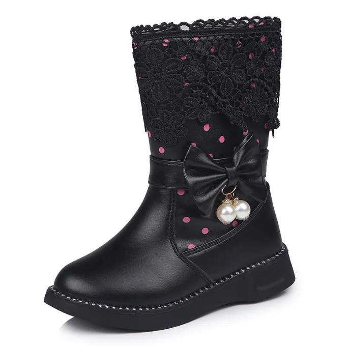 
Winter Girl High Boots Girls Cotton Shoes Kids Snow Boots 