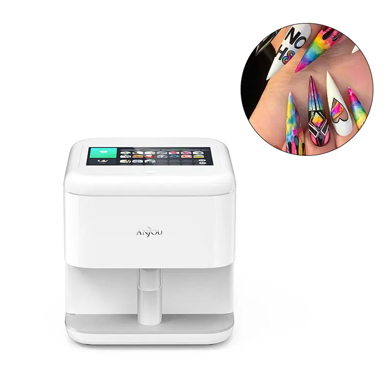 China hot Beauty salon personal use wifi wireless mobile nail  printer 5 fingers  art  vending printing machine