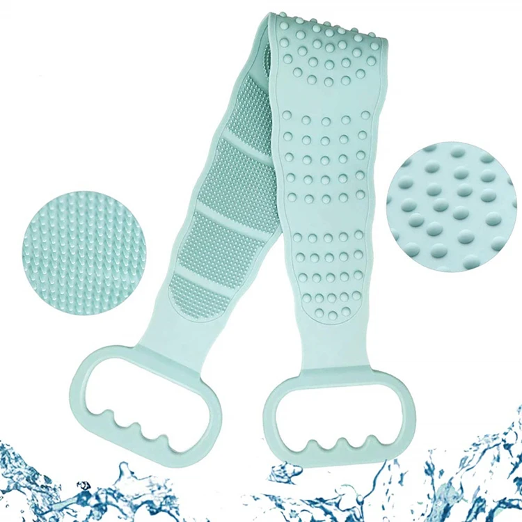 Silicone Bath Body Brushes Back Scrubber Comfortable for Men Women Back Massage Shower Brush