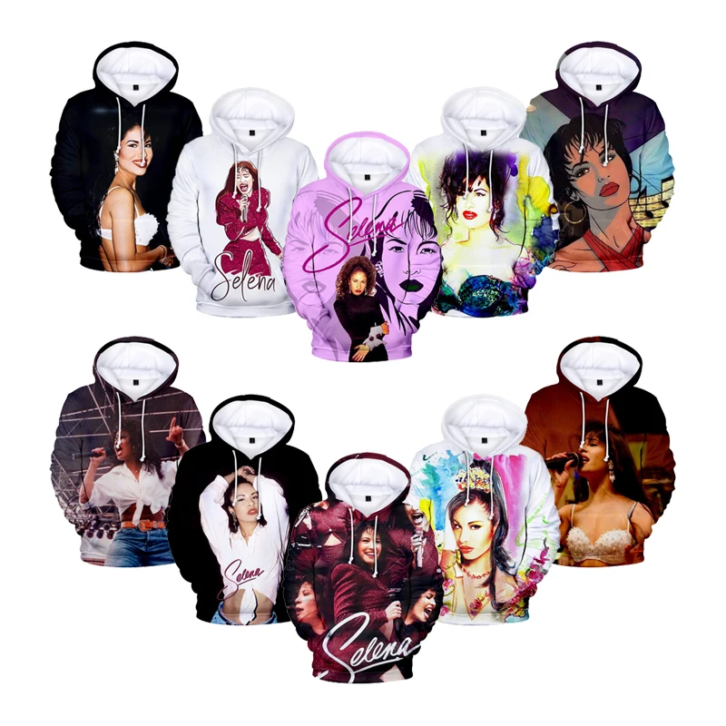 Canton Hint Selena Quintanilla Custom Winter 3D Printing Wholesale Men Hood Sweatsuit Clothing Women Long Sleeves Hoodie