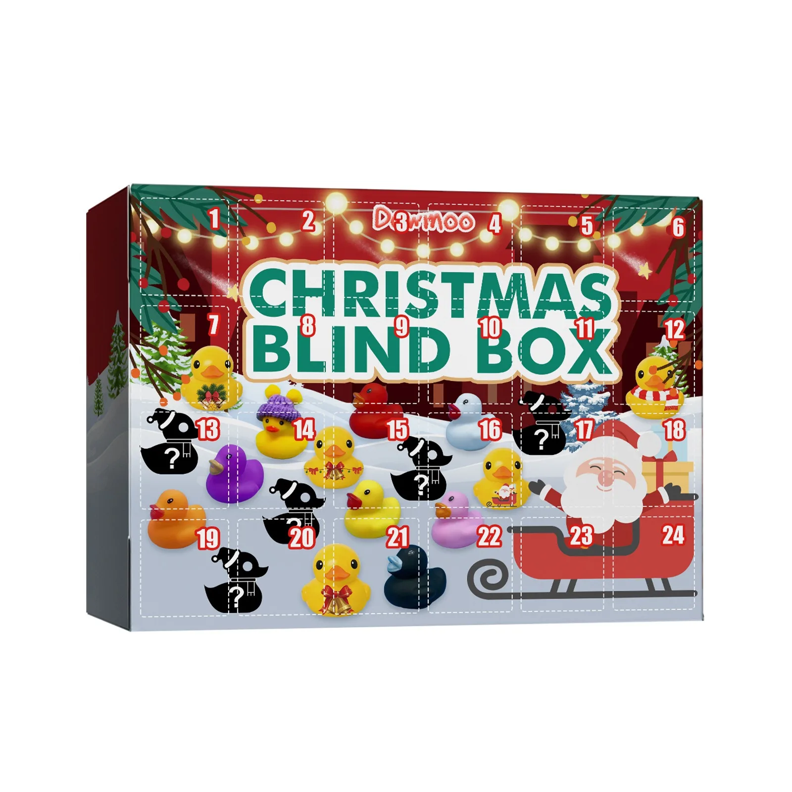 2024 New design hot selling Blind box children like Christmas Advent Calendar with rubber duck