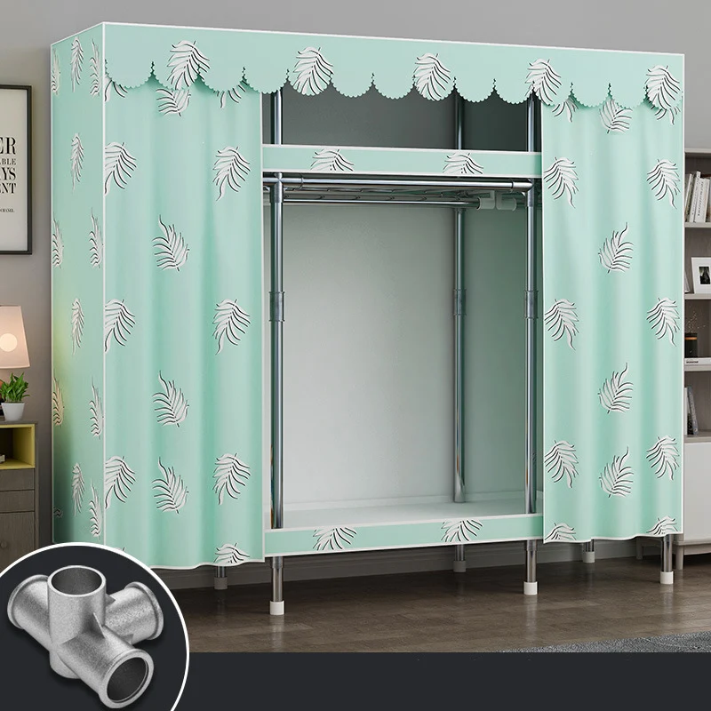 Home Furniture Simple Portable Wardrobe Organizer Clothes Dustproof Dorm Wardrobe