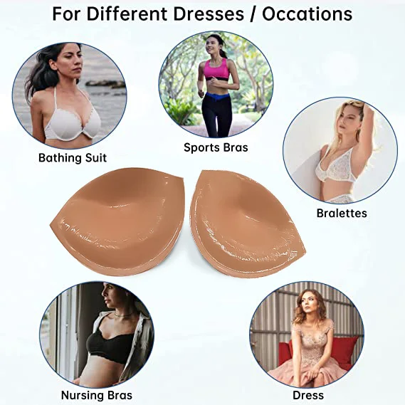 Sweatproof Waterproof Silicone Bra Inserts Stick on bra pad Double Sided sticky Push Up Ultra Boost Inserts Bra Insert Pad