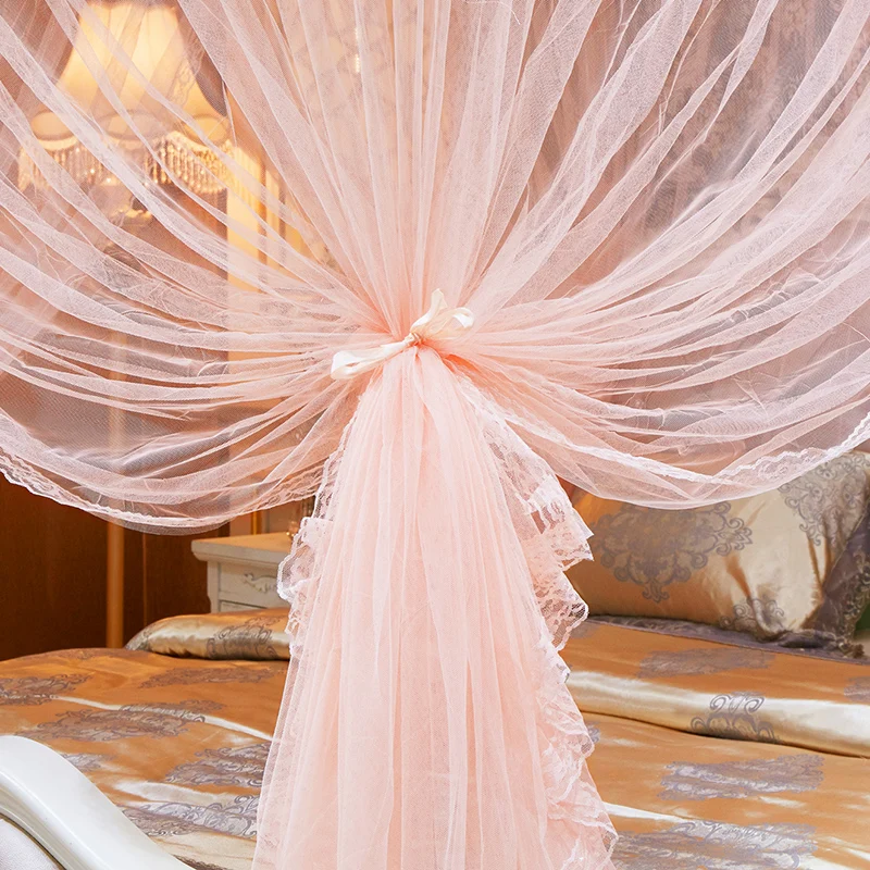 Europe Style Luxury Encrypted 100% Polyester Firm Durable Convenient Soft Lace Anti Mosquito Bed Net