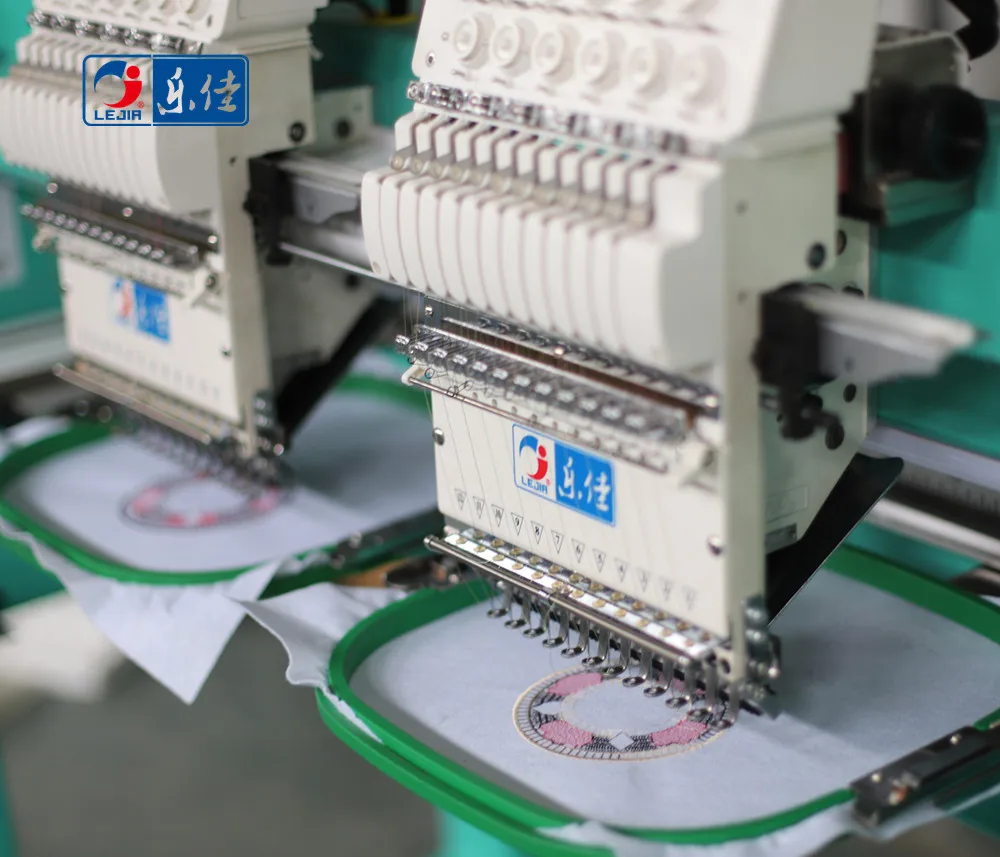 china price manufacturers multi function magnetic hoop high speed hat beading embroidery machine 1200 rpm double header