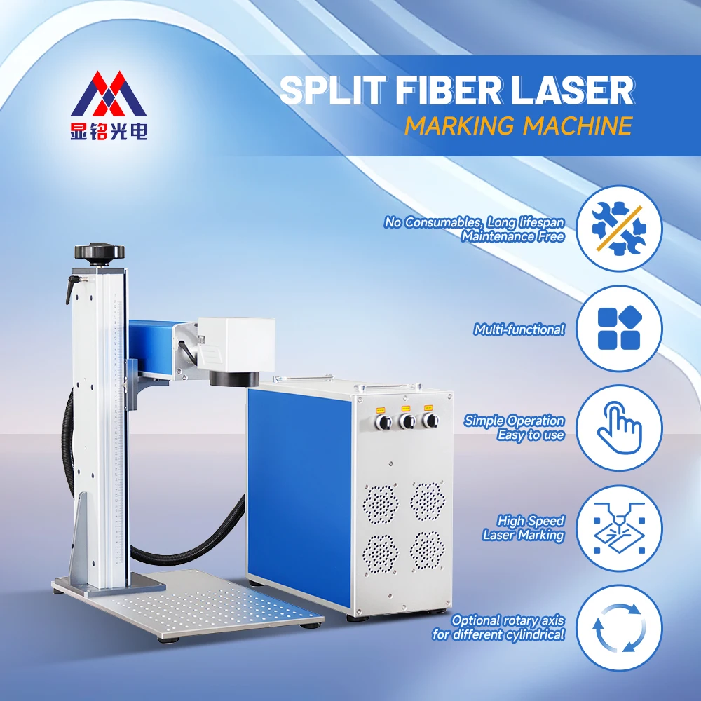 good price mini 50w 100w portable desk fiber laser marking machine price for metal sale