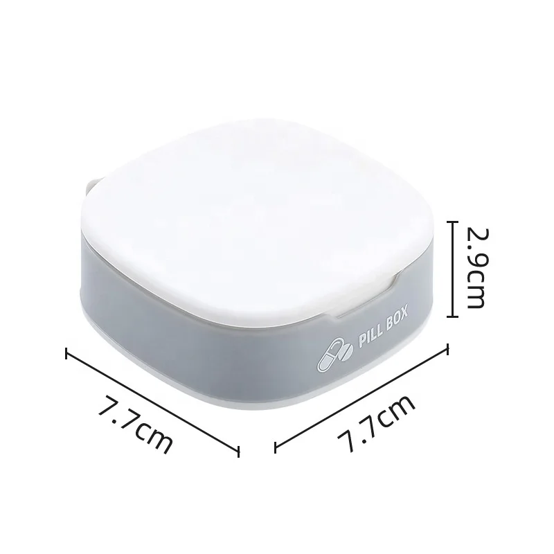 4 Pieces Small Pill Box Round Pill Organizer Case Dispenser Plastic Colorful Pill Container