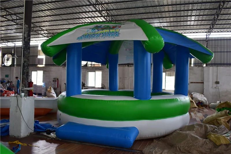 Hot sale!!! New design inflatable floating water tent used on lake for adult and kids