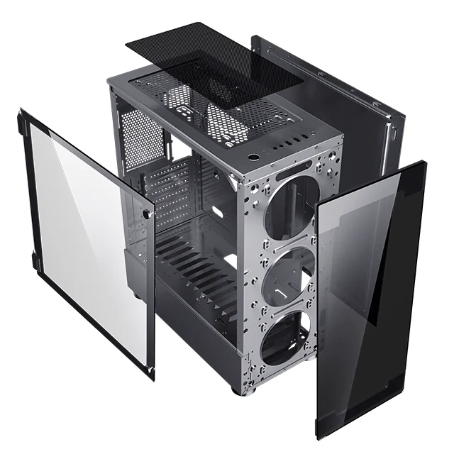 ATX Tempered Glass Front Panel Side Glass Good Airflow PC Gamer Computer Case