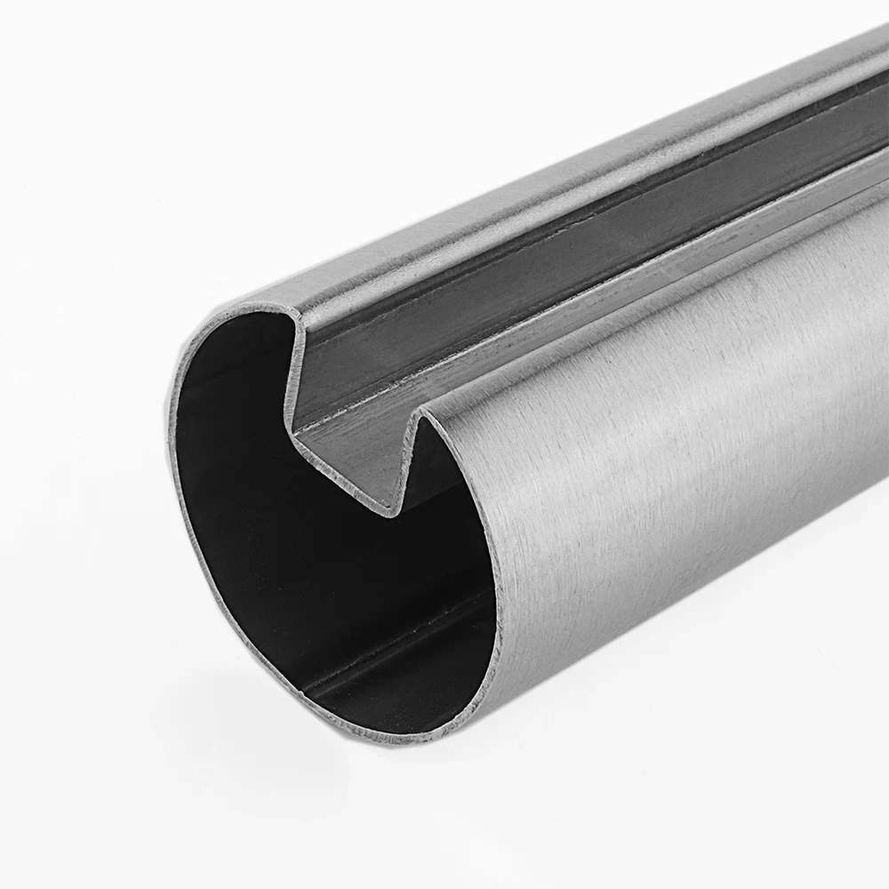 Market Manufacturer Inox Welded 304 316l U Shape Round Slotted Brushed Stainless Steel Pipe And Tube