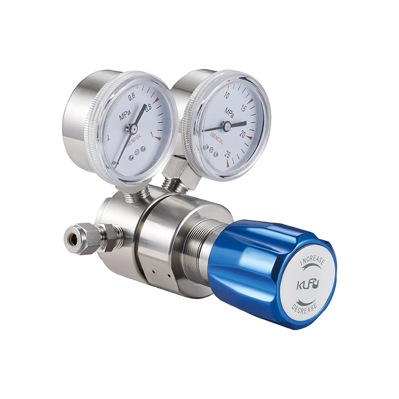 Single Stage High Purity Gas Regulator 316l Stainless Steel Small Flow Regulator For Non-corrosive Corrosive Or Toxic Gases