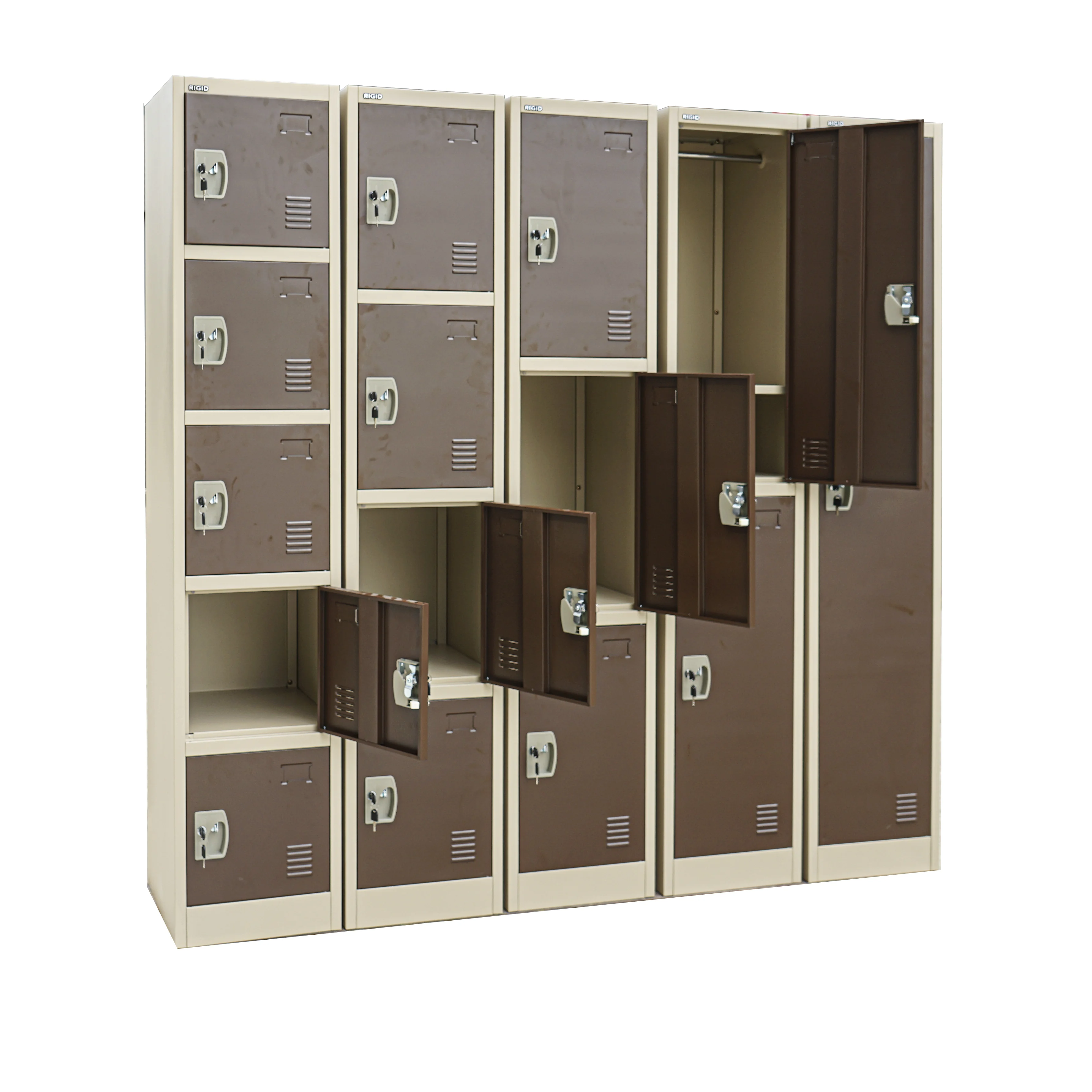 modern Popular use Steel Compartment Metal Cloth Locker Almari Single 3 Door Single Tier Lockable School Cabinet for storage