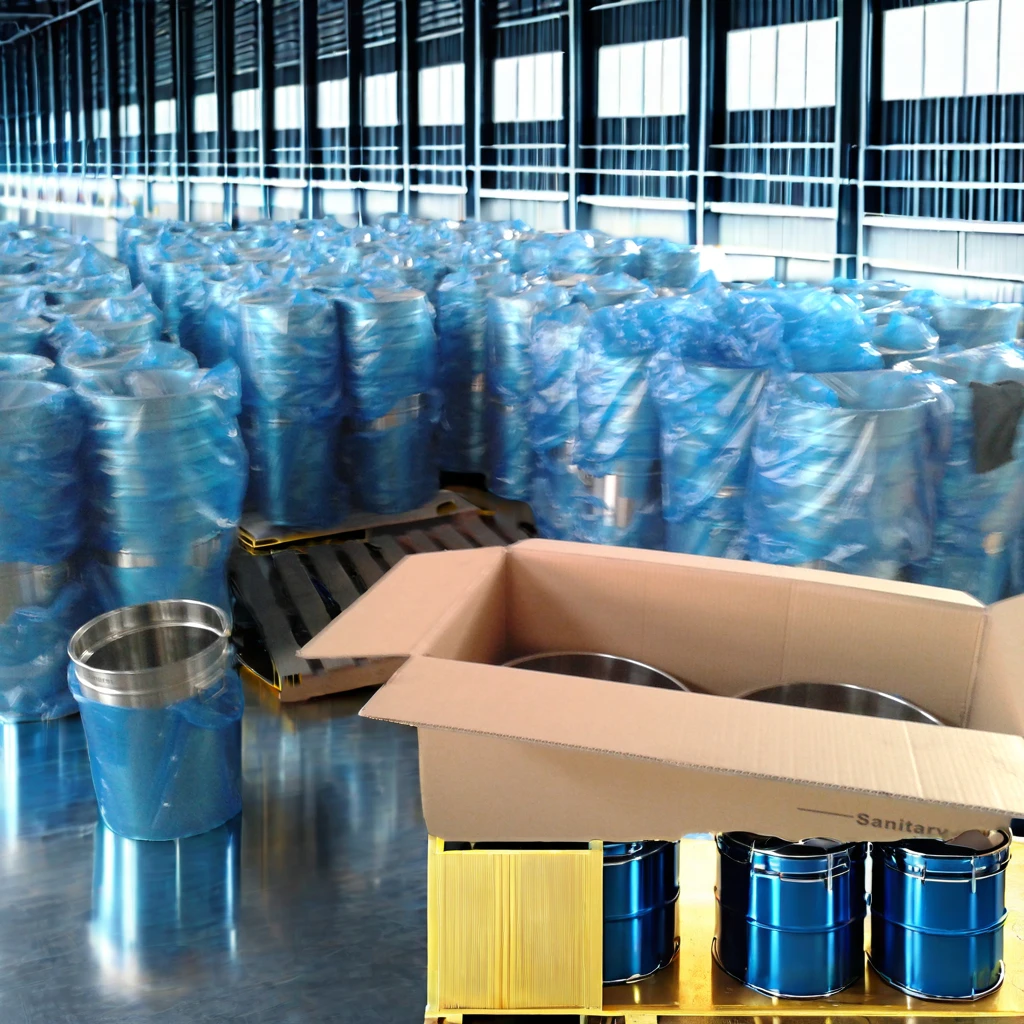 150 liters  Food Grade Stainless Steel Drums Pails Barrels Open Head Drain Cheese Live Oil-Sale