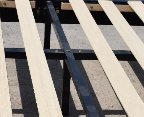 New Design American Style Queen Size Black Leather Bed Frame for Home Furniture